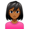 Woman - Medium Black emoji on Emojidex